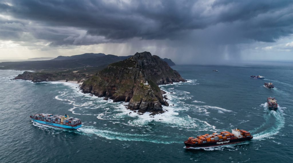 Route du Cap - Détournement navires Maersk Hapag-Lloyd